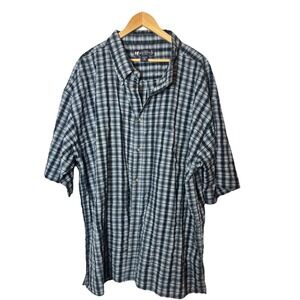 Big Dogs Men's 3XL Short Sleeve Button Down Plaid Shirt Casual Cool